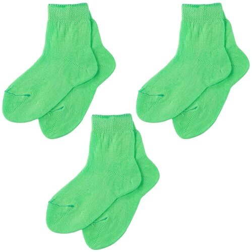 Носки Смоленская Чулочная Фабрика, 3 пары, размер 12, зеленый