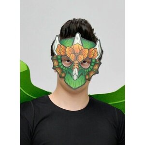 Новогодняя маска дракона взрослая карнавальная