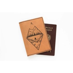 Обложка для паспорта COUP, отделение для денежных купюр, отделение для карт, коричневый