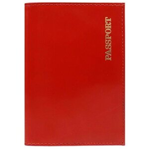 Обложка для паспорта Fostenborn, натуральная кожа, красный
