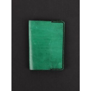 Обложка для паспорта , натуральная кожа, зеленый