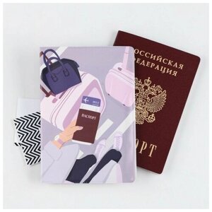 Обложка для паспорта NO NAME, фиолетовый