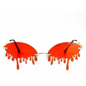 Очки карнавальные "Кровь", дизайнерская коллекция / стекло, металл