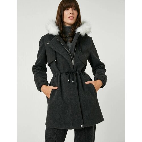 Пальто KOTON, размер 38, серый