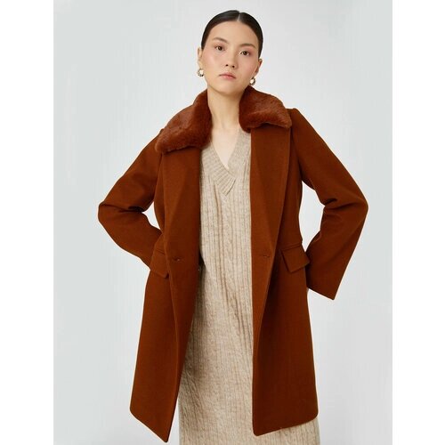 Пальто KOTON, размер 44, коричневый
