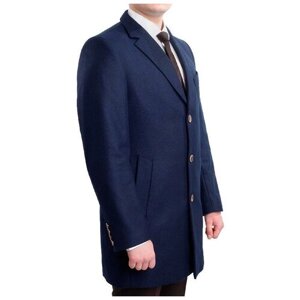 Пальто LEXMER демисезонное, шерсть, размер 52/170, синий
