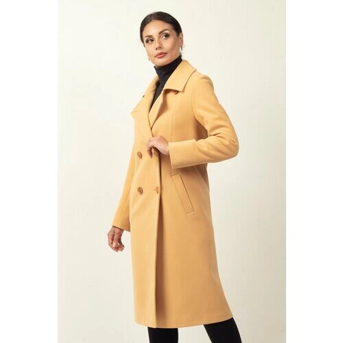 Пальто MARGO, размер 48-50, желтый, горчичный