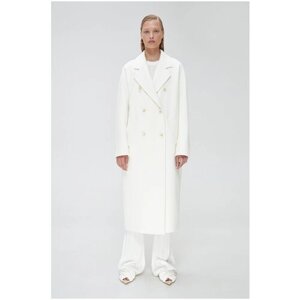 Пальто prav. da демисезонное, силуэт свободный, удлиненное, размер XL, белый