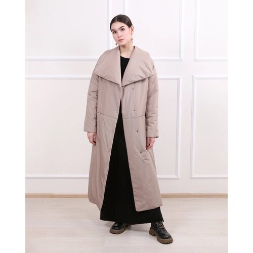 Пальто , размер 42, коричневый