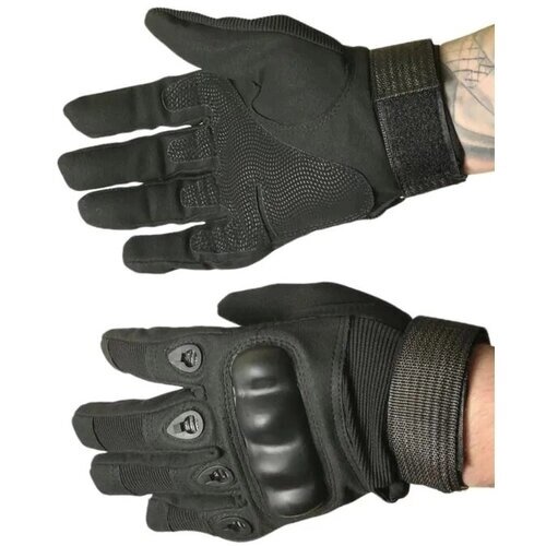 Перчатки Армейские будни, регулируемые манжеты, сенсорные, размер L, черный