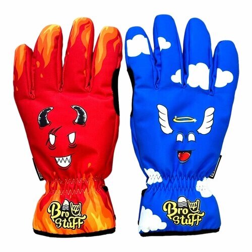Перчатки Bro Stuff, размер L, синий, красный