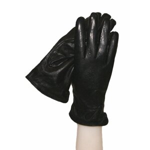 Перчатки демисезонные, натуральная кожа, подкладка, размер 7,5, черный