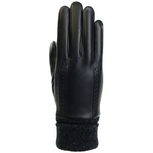 Перчатки ELEGANZZA, демисезон/зима, натуральная кожа, подкладка, размер 10, черный