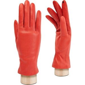 Перчатки ELEGANZZA зимние, натуральная кожа, подкладка, сенсорные, размер 8, коралловый