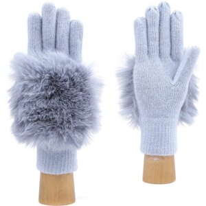 Перчатки FABRETTI, демисезон/зима, размер 7, голубой