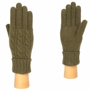 Перчатки FABRETTI, демисезон/зима, шерсть, утепленные, размер 7, зеленый