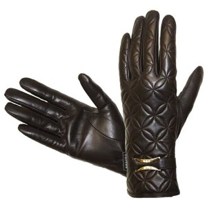 Перчатки Hofler, демисезон/зима, натуральная кожа, подкладка, размер 7, коричневый