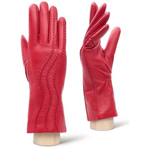 Перчатки LABBRA, демисезон/зима, натуральная кожа, подкладка, размер 7(S), красный