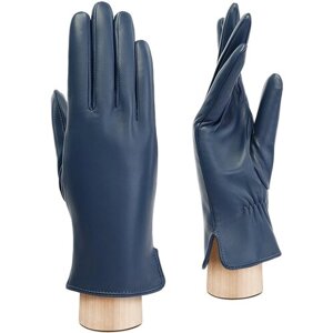 Перчатки LABBRA зимние, натуральная кожа, подкладка, размер 7.5, синий