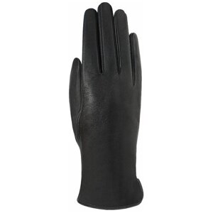 Перчатки malgrado, демисезон/зима, натуральная кожа, подкладка, размер 7.5, черный