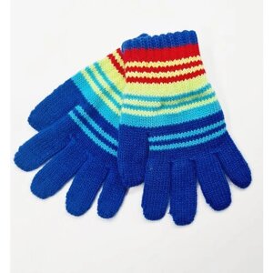 Перчатки Margot Bis для мальчиков демисезонные, размер 12, синий