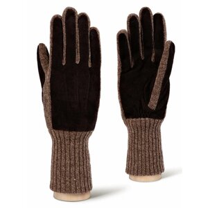 Перчатки Modo Gru зимние, натуральная замша, подкладка, размер L, бежевый, коричневый