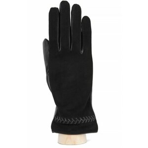 Перчатки Montego зимние, натуральная кожа, размер 8, черный
