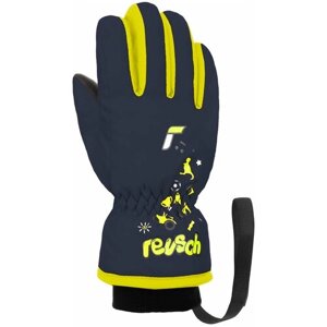 Перчатки Reusch, размер 3, синий, желтый