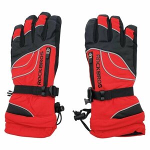 Перчатки RockBros, размер S, красный, черный