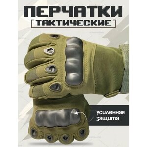 Перчатки Тактические перчатки, размер L, зеленый, серый