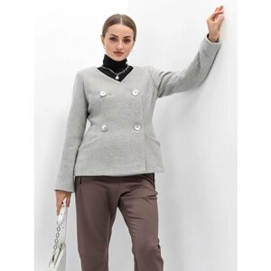 Пиджак ARTWIZARD, средней длины, силуэт прилегающий, подкладка, размер 170-88-96/ S/ 44, серый, серебряный