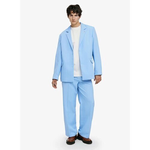 Пиджак FABLE, силуэт свободный, размер XS, голубой