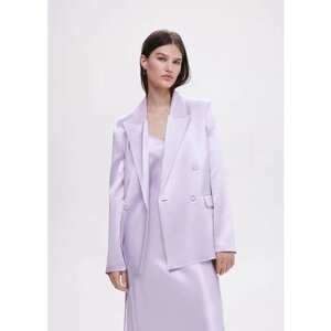 Пиджак MANGO, размер 38, фиолетовый