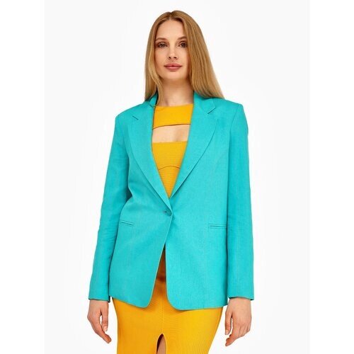 Пиджак PATRIZIA PEPE, силуэт прямой, размер 44, зеленый