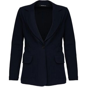 Пиджак PennyBlack, средней длины, силуэт полуприлегающий, размер 42, синий