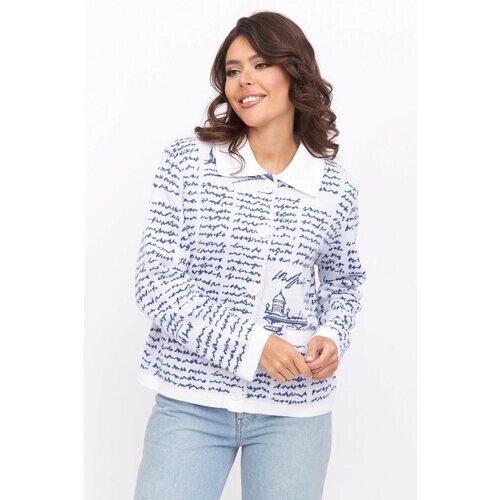 Пиджак Текстильная Мануфактура, размер 54, белый, синий