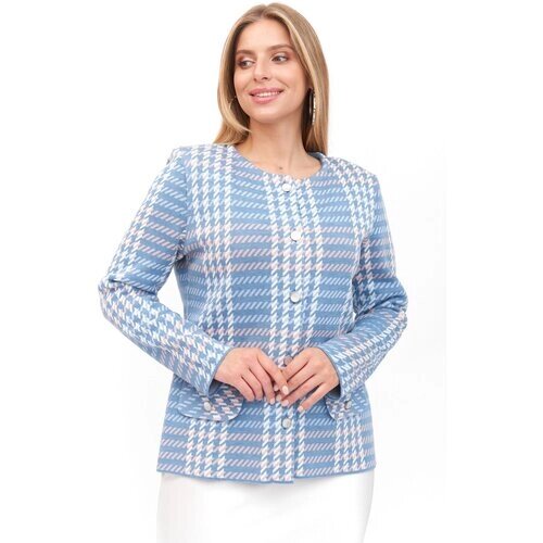 Пиджак Текстильная Мануфактура, размер 56, синий, голубой