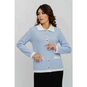 Пиджак Текстильная Мануфактура, размер 58, голубой, белый