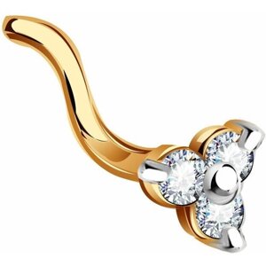 Пирсинг в нос Diamant online, золото, 585 проба, бриллиант, средний вес 0.21 гр.