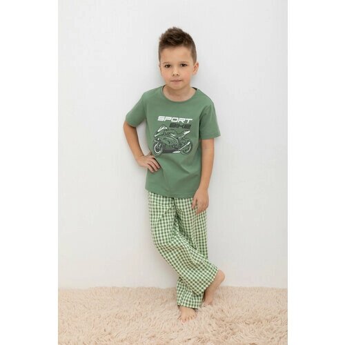 Пижама crockid, размер 72/140, зеленый