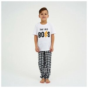 Пижама детская (футболка, брюки) KAFTAN "Boss" р. 30 (98-104)