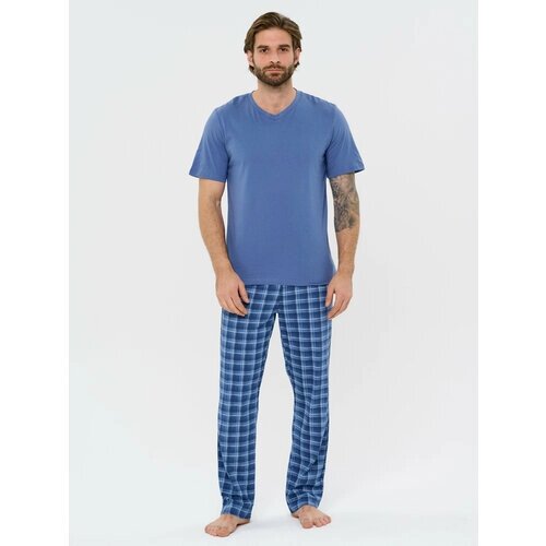 Пижама IHOMELUX, размер 52, синий