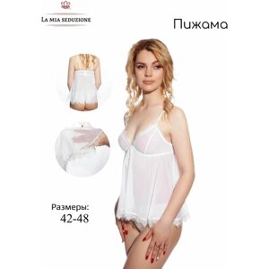 Пижама кружевная женская с шортами Tramonto XL