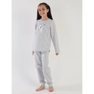 Пижама, размер 13-14 лет, серый