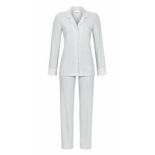 Пижама RINGELLA, брюки, рубашка, длинный рукав, без карманов, трикотажная, размер 50, серый