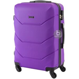 Пластиковый чемодан на 4-х колесах/Багаж/Средний M+82Л/Прочный и легкий ABS-пластик