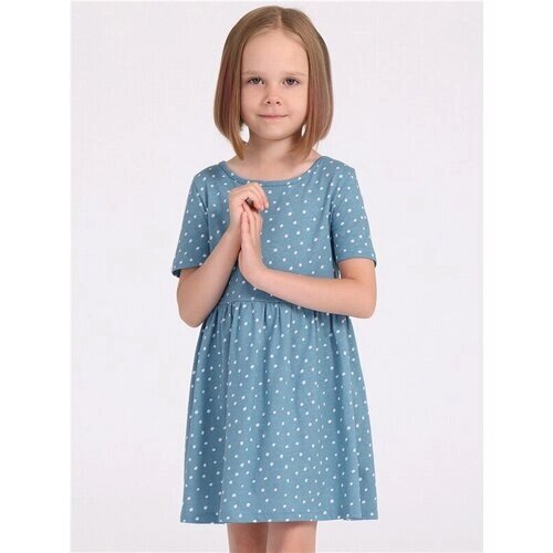 Платье Апрель, размер 54-104, белый, голубой