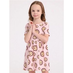 Платье Апрель, размер 64-128, розовый, бежевый