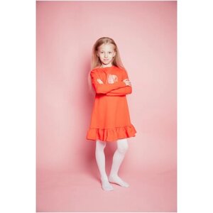 Платье DaEl kids, размер 104, красный, коралловый