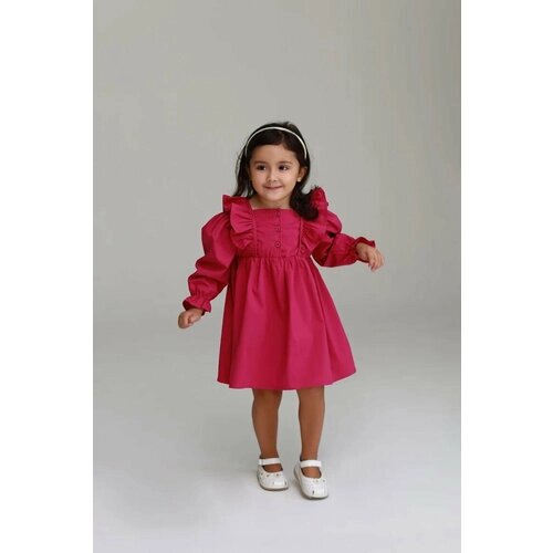 Платье EMELLA, размер 92, фуксия, розовый